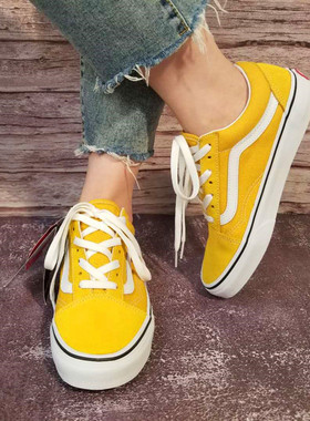 VANS Old Skool 新款橘黄色红色低帮男女鞋休闲板鞋VN0A38G1VKR/Q