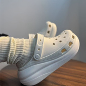 男女同款 Clog泡芙鞋 洞洞鞋 增高厚底拖鞋 Crocs卡骆驰 凉鞋 Crush