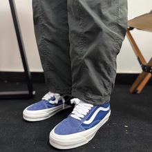 Vans PREMIUM Old Skool 男女同款白蓝防滑耐磨板鞋 VN000D560QY