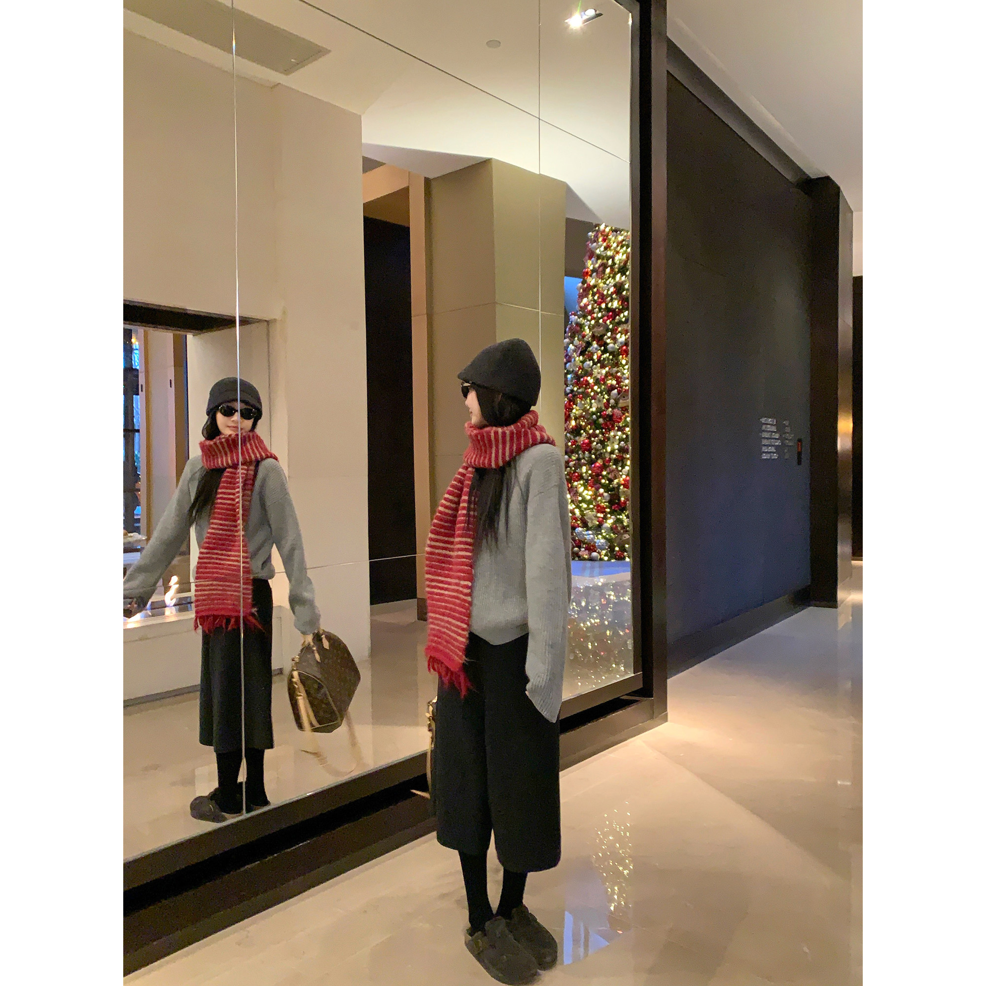 大小姐77 山羊绒羊毛混纺老钱感时髦加厚秋冬高级西装毛呢八分裤