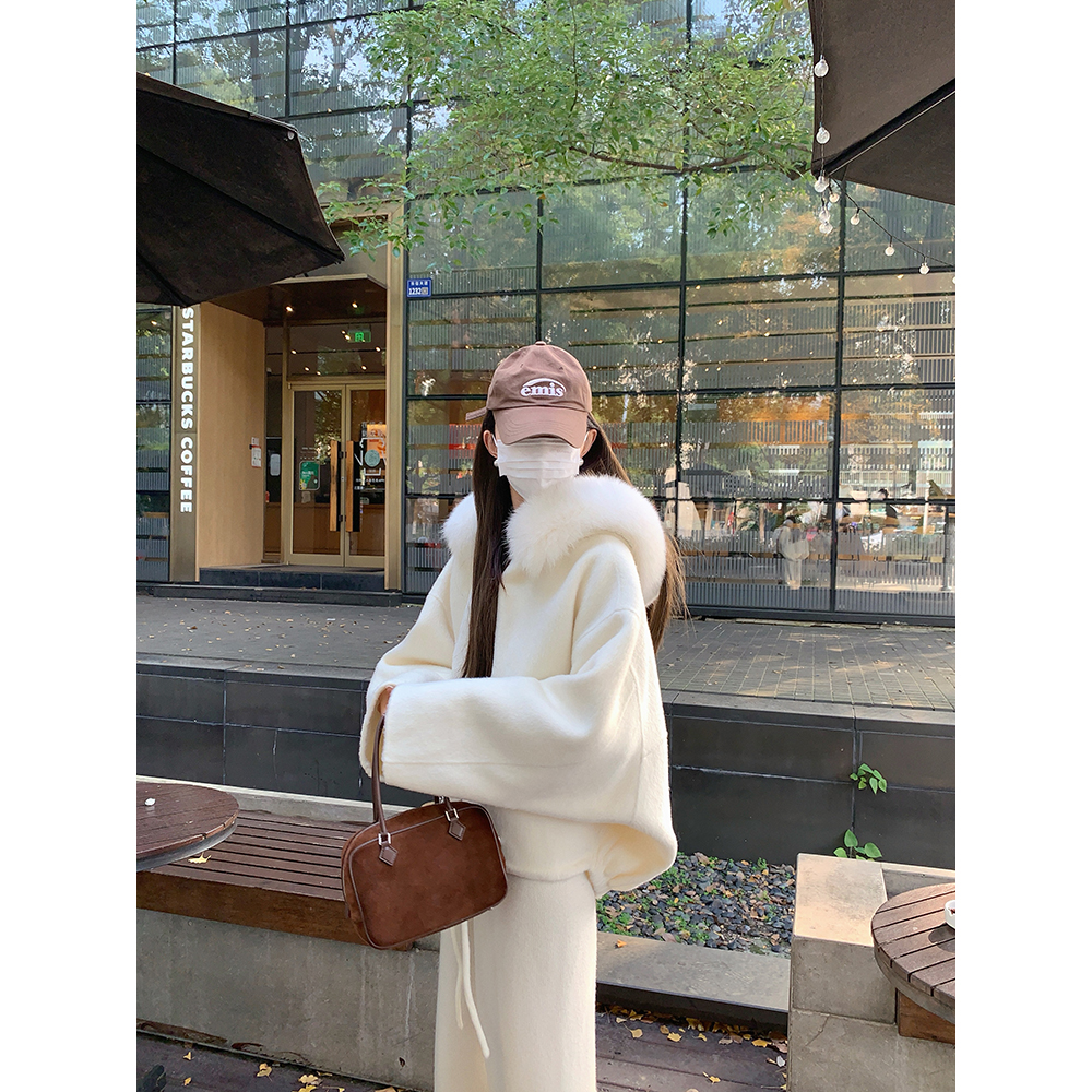 大小姐77双面呢大衣外套