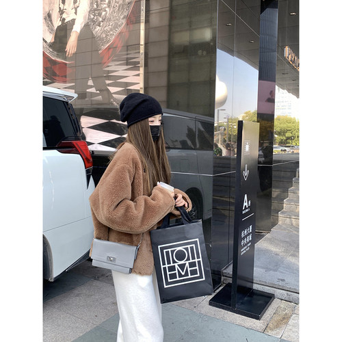 大小姐77通勤常规咖色羊羔毛