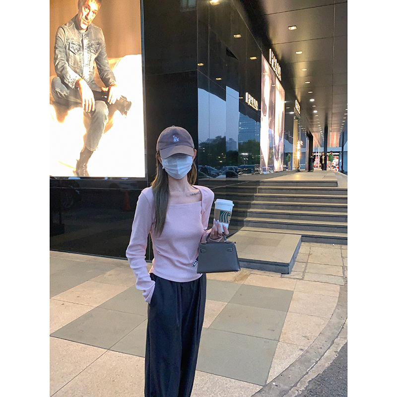 长袖通勤常规女粉色内搭