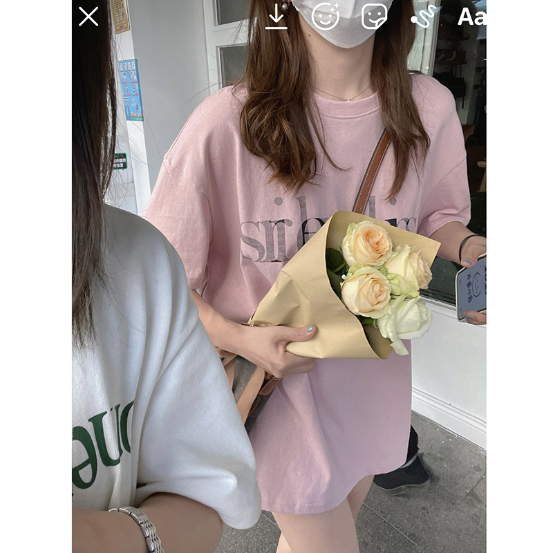 0t恤大小姐颜色美韩版中长款