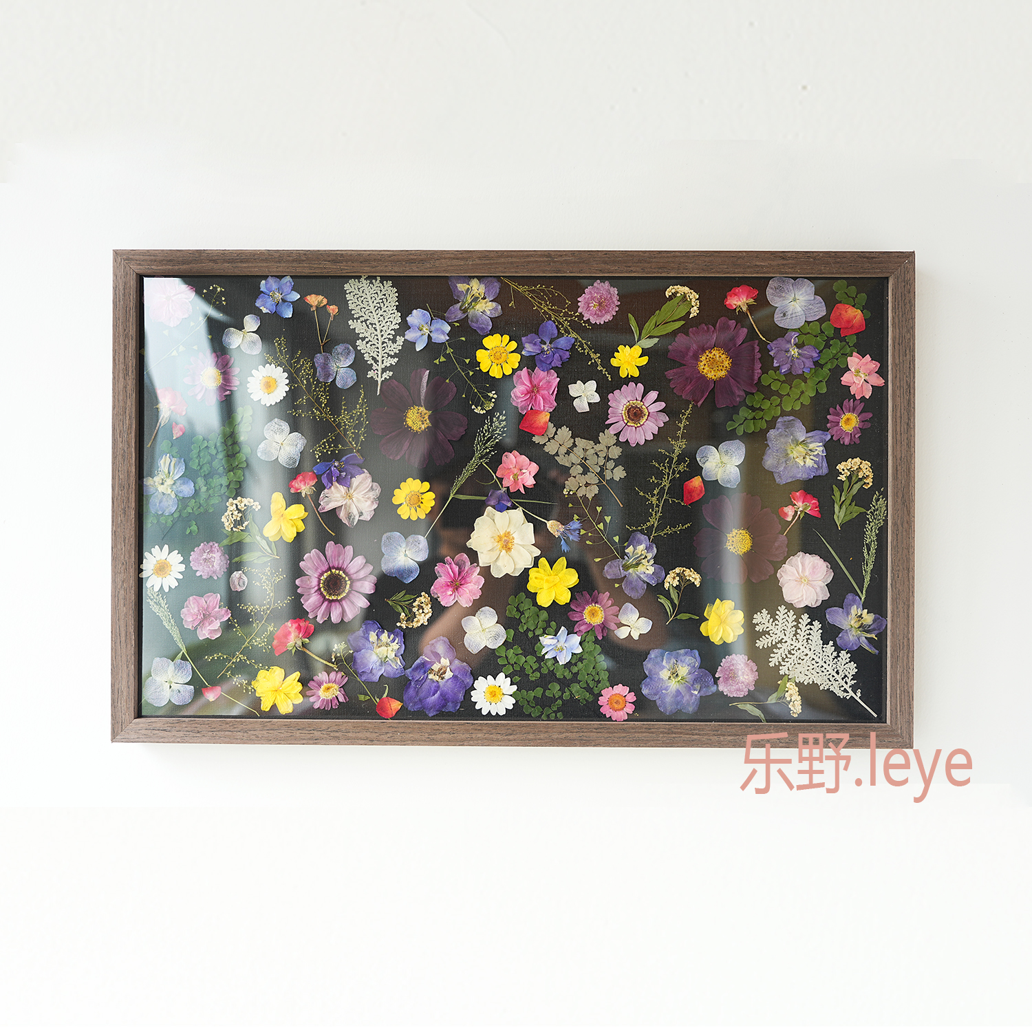 真花电表箱相框 复古风自然植物标本压花立体画框样板间软装饰品图片