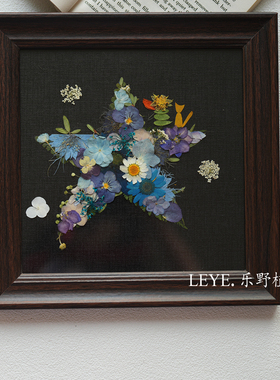 小王子星空玫瑰押花相框