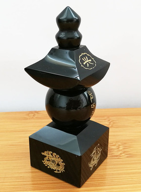 四神五轮塔 天然黑曜石家居摆件窗台摆件室外有医院有火葬马路