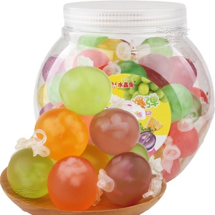 爆皮果冻丸子多味混合巨峰气球葡萄搞怪好吃好玩网红追剧抽象零食