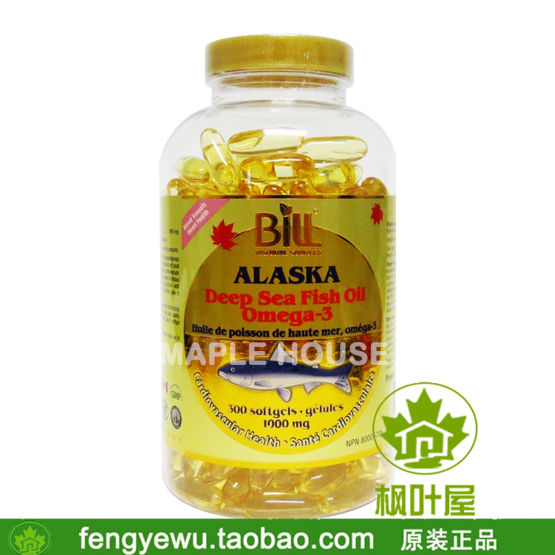 加拿大直邮 Uncle Bill Omega-3深海鱼油软胶囊中老年保健300粒