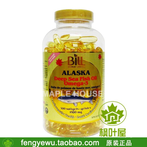 加拿大直邮 Uncle Bill Omega-3深海鱼油软胶囊中老年保健300粒