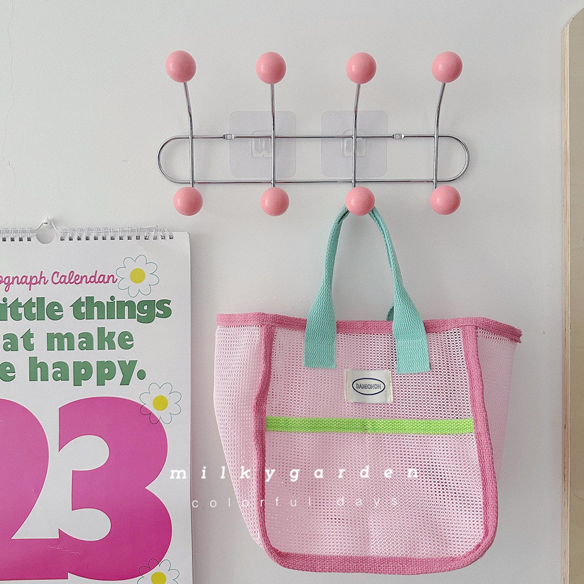 milky ins家用墙面无痕挂钩铁艺装饰收纳衣帽钩试衣间少女心挂钩