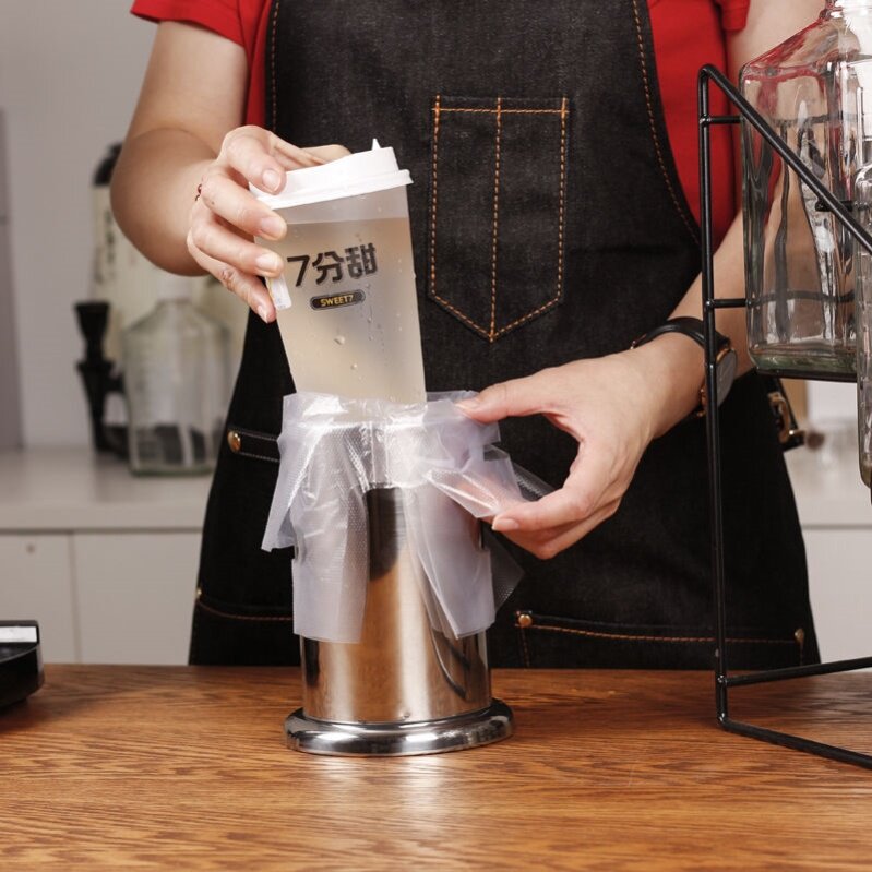 幸运蜜咖雪专用套奶茶打包袋子桶通用装外卖杯子筒工具单杯套神器
