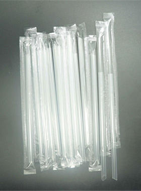 透明细吸管23CM一箱10000支水果茶果汁奶茶店沙冰黑色加长小吸管