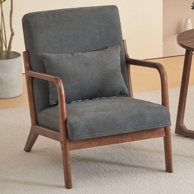 创意椅床边椅棉麻沙发椅