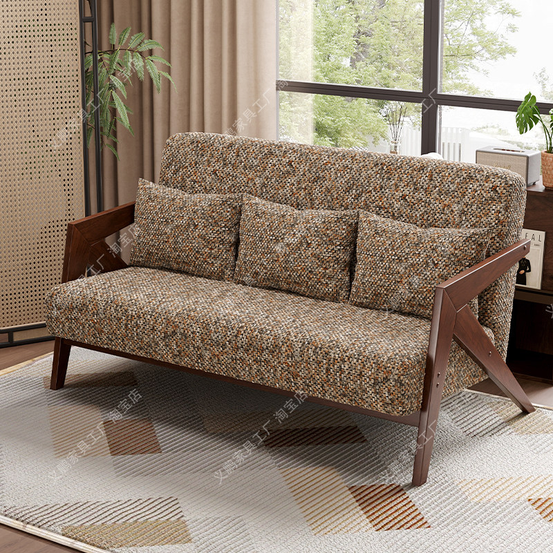 实木沙发客厅2026新款侘寂风家具高端小户型接待经济胡桃沙发椅子