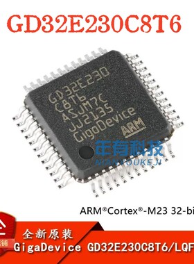 原装GD32E230C8T6 LQFP-48 ARM Cortex-M23 32位微控制器-MCU芯片