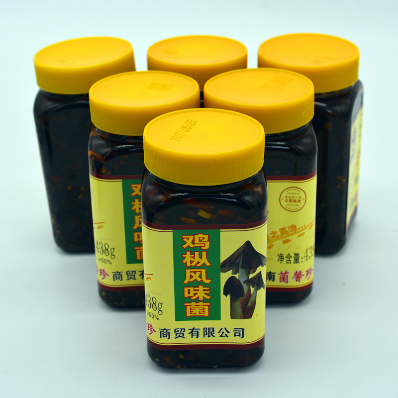 鸡枞风味菌微辣瓶装蘑菇云南特产