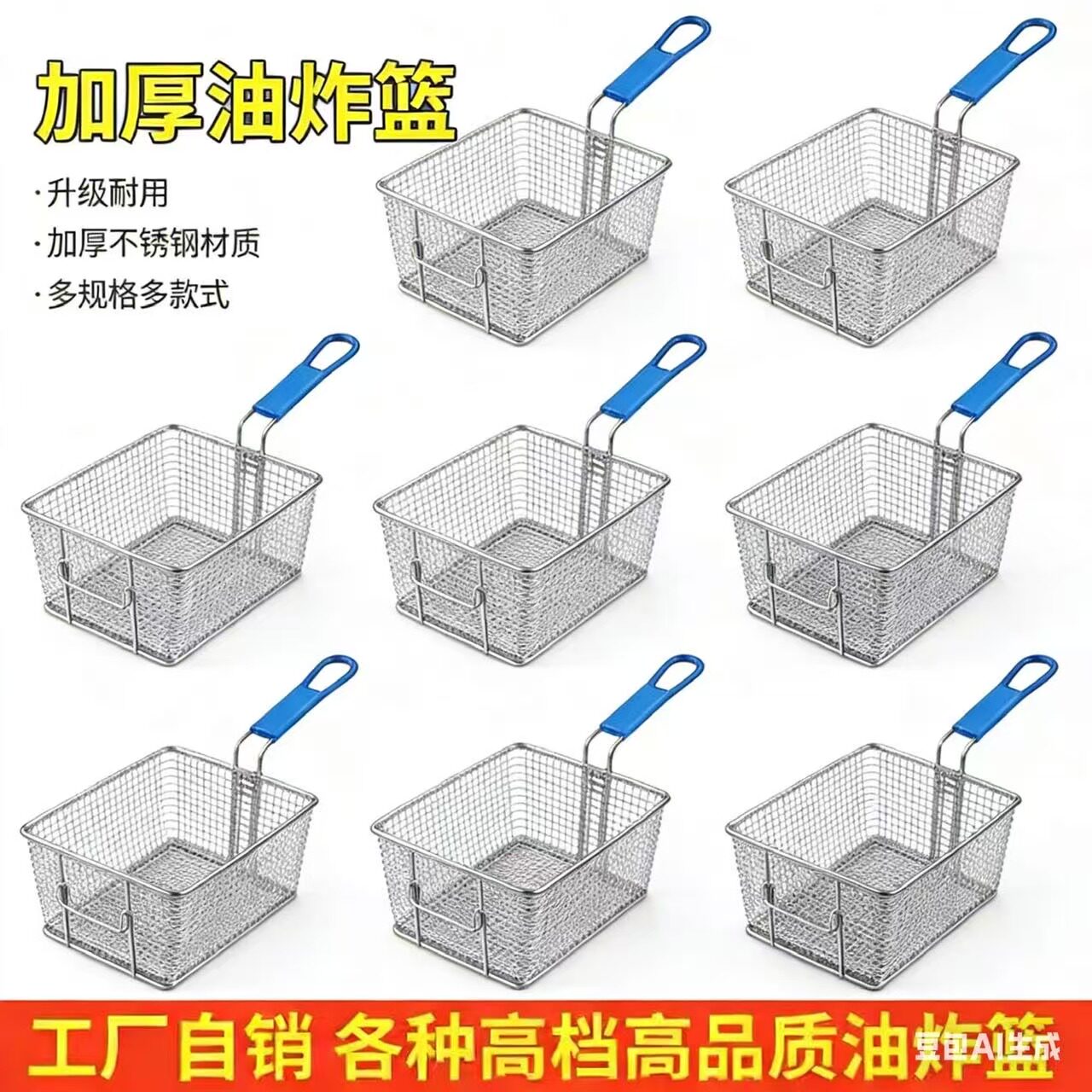首单直降81不锈钢炸筛炸网炸篮炸篮炸炉炸蓝油炸锅滤油筛炸框炸筐