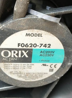 MRS18-TUL F0340-742 F0132-742 ORIX 18CM 100V风 扇F0620-742