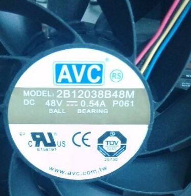 AVC 2B12038B48M 48V 0.54A 12038 12cm 服务器12V24V散热风扇