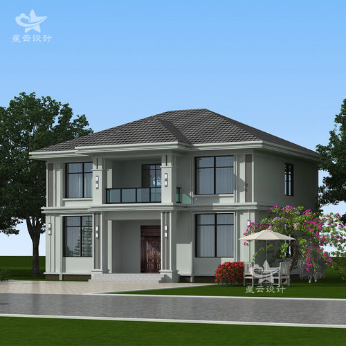 农村自建房二层别墅设计施工图纸两层新中式小洋楼现代风格小户型