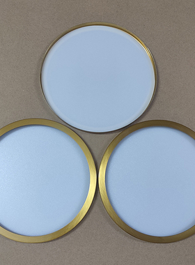 灯具配件大全吊灯防尘盖铜本色铁圈白色亚克力diy灯罩防蚊虫盖子