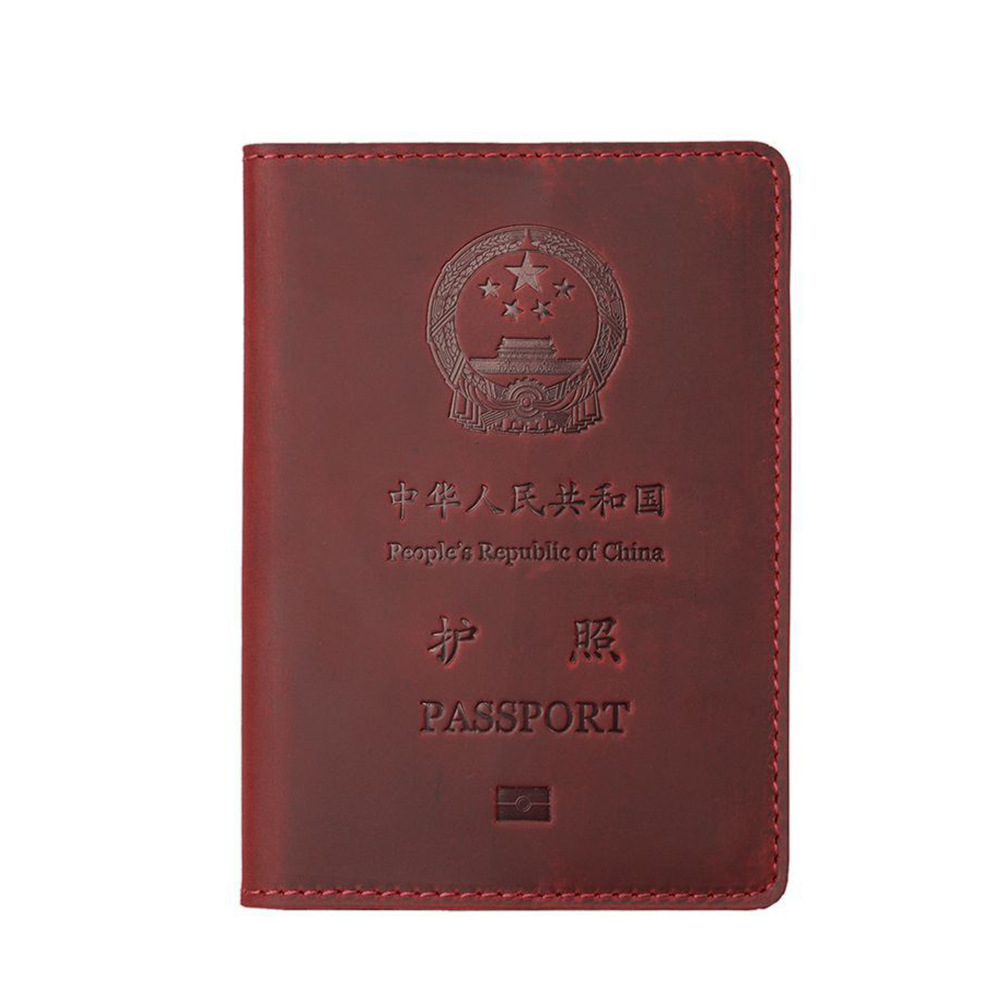 原创中国护照夹证件夹头层牛皮复古登机卡皮夹卡包护照本套现货