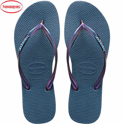 Havaianas女款时尚细带人字拖SlimFurcor防滑纯色哈维纳拖鞋