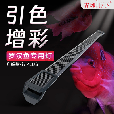 吉印罗汉鱼专用灯i7Plus增艳灯RGB成鱼幼苗增红观赏发色led灯防水