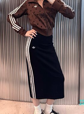 Adidas三叶草26款女款修身运动半身裙中长裙直筒裙KW2586 KS9373