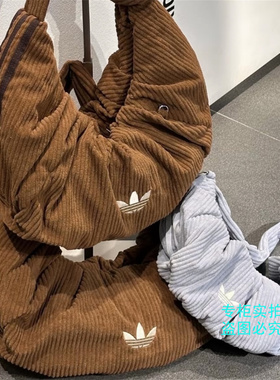 Adidas阿迪达斯三叶草 复古灯芯绒云朵包手提单肩包KT0860 KT0861