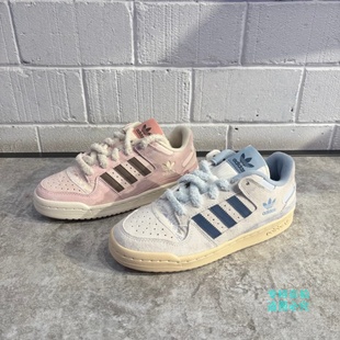 Adidas三叶草26年春款女子FORUM LOW运动篮球风板鞋KJ4299 KJ4300