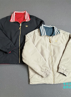 Adidas阿迪达斯三叶草马年限定新年款两面穿棉服外套KT0639KT0640