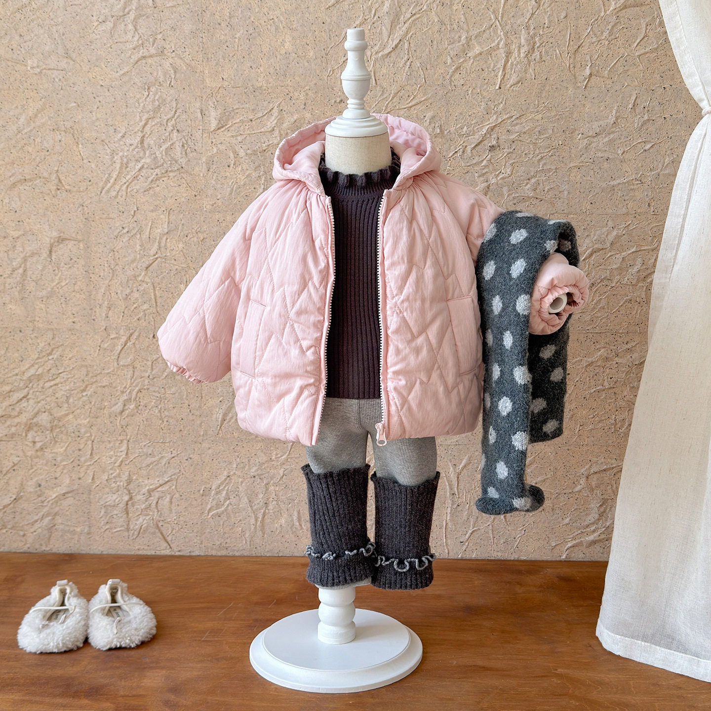 女童棉服套装秋冬季加厚保暖时尚宝宝婴幼儿童冬款洋气外套三件套