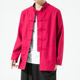 22973^两面穿新款风外套男夹克唐装盘扣复古中式上衣改良汉服，男装夹克，钱塘777(原3023)