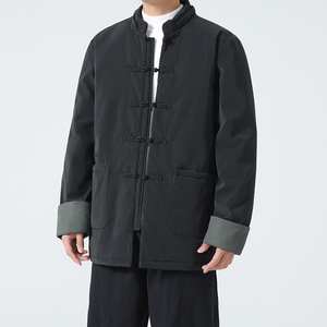 9399^ 新款潮 中长款男士唐装羽绒服外套风冬装爸爸装图片