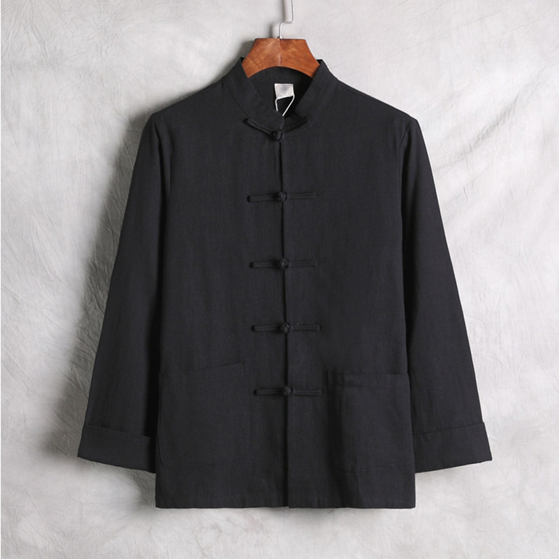 TZ20241^唐装男士套装风秋季中年棉麻中式男装亚麻汉服,男装休闲套装,钱塘777(原3023)