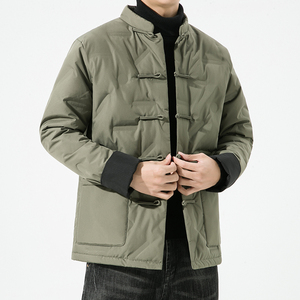 9366^新款潮风羽绒服男士唐装潮羽绒服外套风冬装,雪伦羽绒服穿搭图片