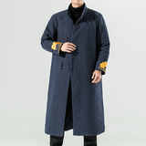 20261^2025男装长款棉服冬装外套加厚风棉袄唐装棉麻刺绣大衣，男装棉衣，钱塘777(原3023)