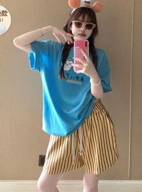 纯棉睡衣女款夏带胸垫短2026新款
