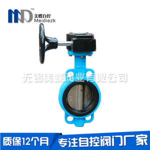 涡轮蝶阀D371X-16QB3涡轮对夹蝶阀 涡轮涡杆对夹式蝶阀 球墨铸铁