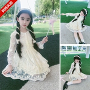 Mẫu mùa thu bé gái lớn tay dài đầm ren thêu mùa thu Hàn Quốc bé gái váy bé công chúa - Váy