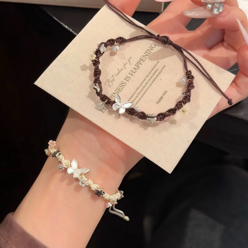 枯木逢春蝴蝶星星手链女秋冬小众手工编织情侣手绳高级感闺蜜手饰,饰品/流行首饰/时尚饰品新,手链,淘宝优惠券,粉丝福利购,淘宝优惠卷