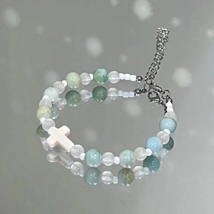 不规则清新风混搭手链星星十字百搭女闺蜜手串学生情侣简约甜美