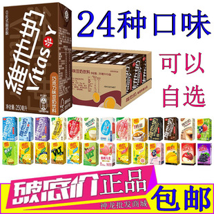 维他奶巧克力味豆奶250ml茉莉花茶香草草莓港式奶茶原味咖啡拿铁