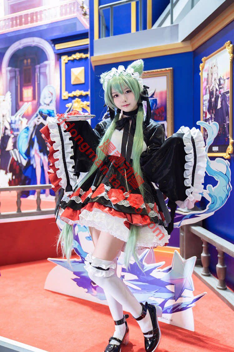 碧蓝航线 明石茗 黑猫来袭 cosplay定做承接各种动漫服装假发定制