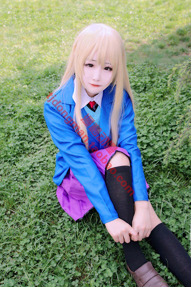 樱花庄的宠物女孩 椎名真白 水手服 cosplay定做动漫服装假发定制