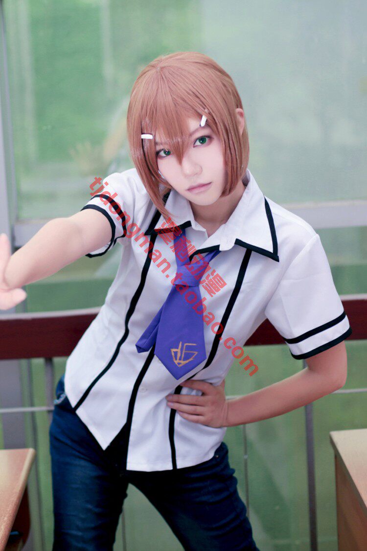 笨蛋测试召唤兽 木下秀吉 夏季校服 cosplay定做动漫服装假发定制