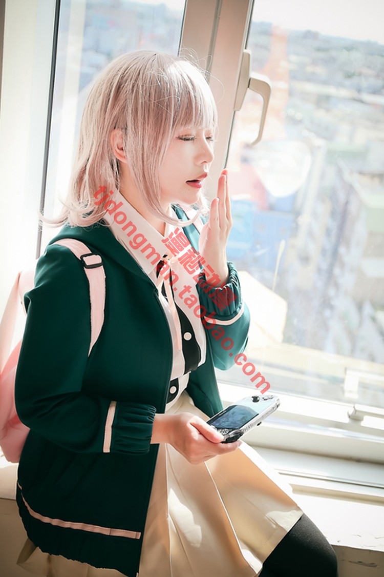 超级弹丸论破2再见绝望学园 七海千秋 水手服cosplay服装假发定制