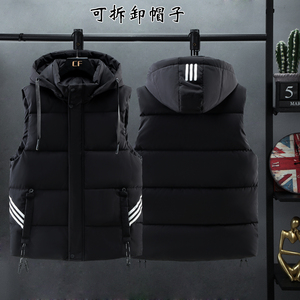 羽绒绵马甲男秋冬季运动休闲保暖棉背心青年潮流特大码棉马夹外套